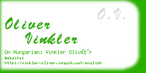 oliver vinkler business card
